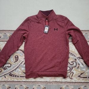 Under Armour Men's Maroon Fleece Twist Quarter Zip Shirt